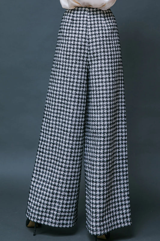 Houndstooth Wide leg Pant