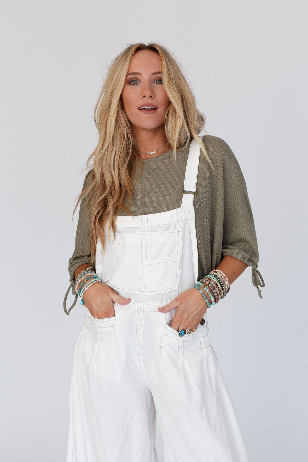 T Little Lark Puff Sleeve Tee - Olive