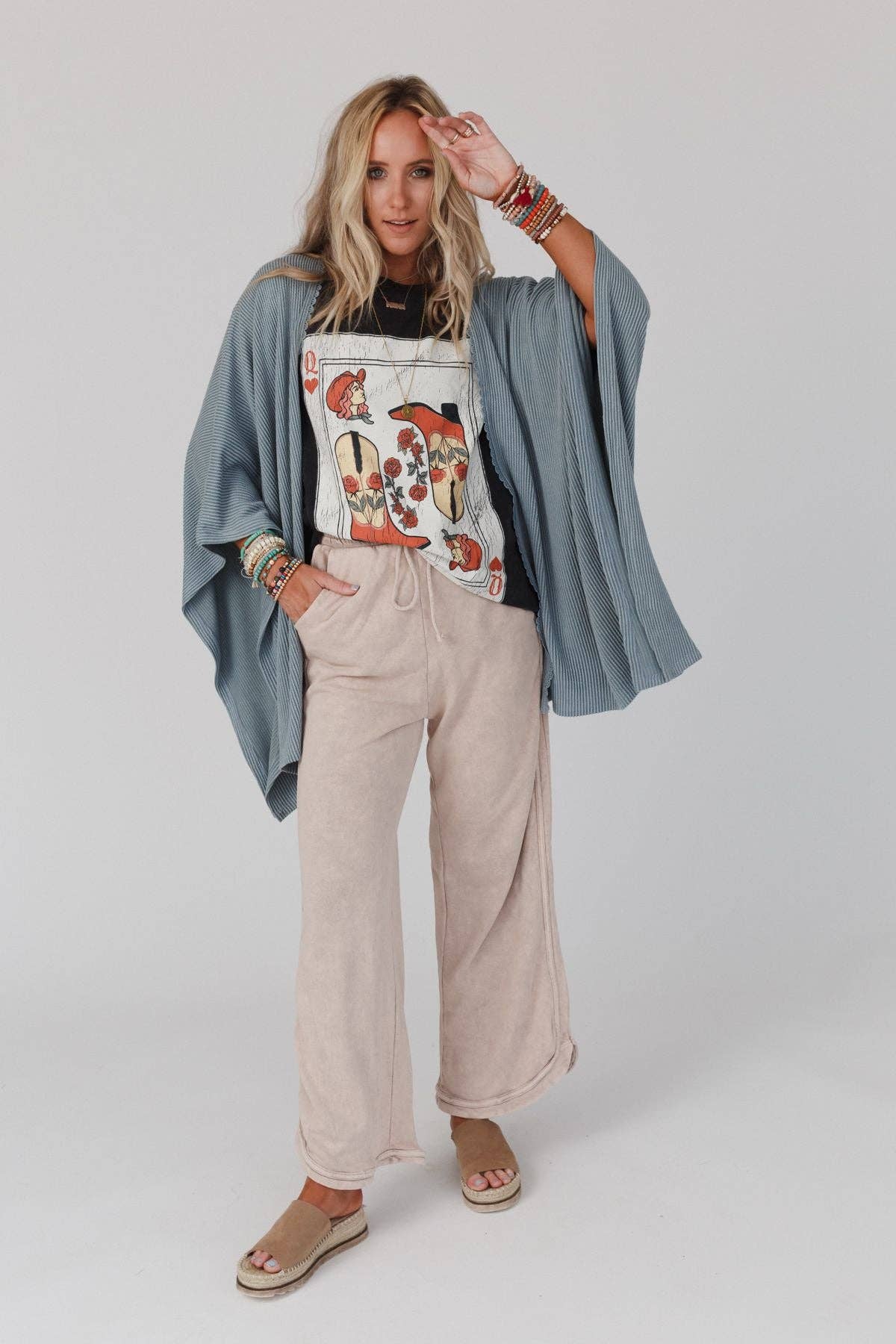 So Comfy Wide Leg Full Pant - New Taupe