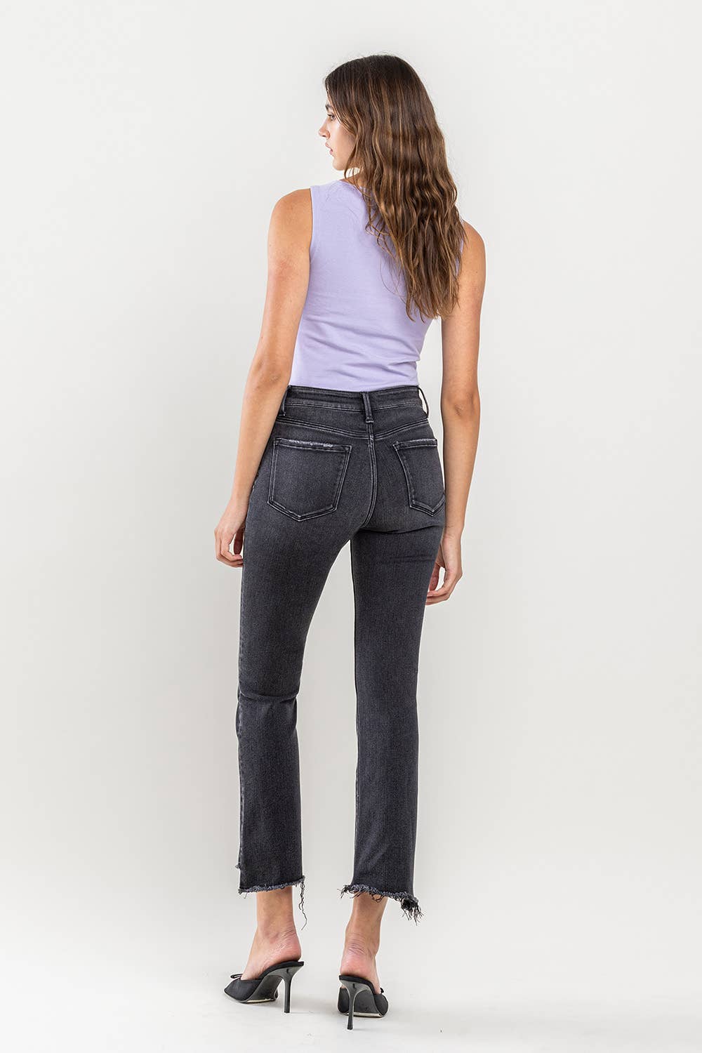 HIGH RISE CROP FLARE JEAN T5991