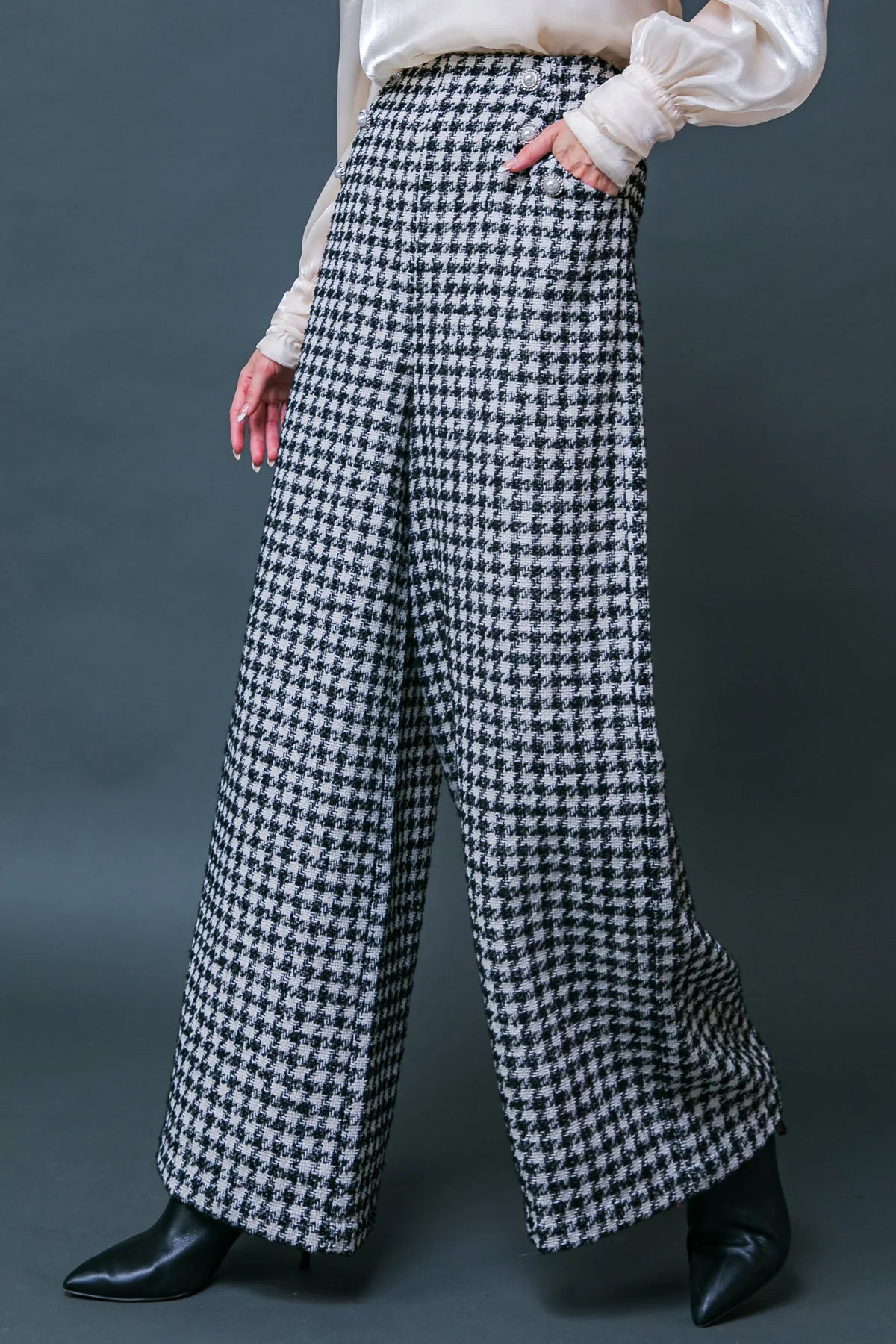 Houndstooth Wide leg Pant